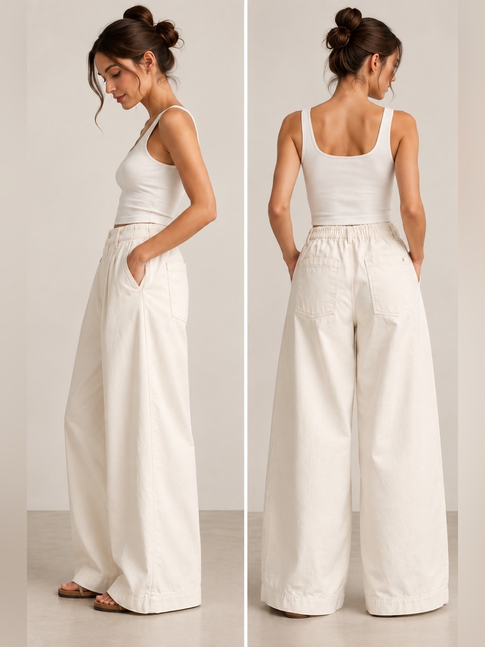 Anthropologie Pilcro “The Breaker” wide-leg/barrel pleated pants.